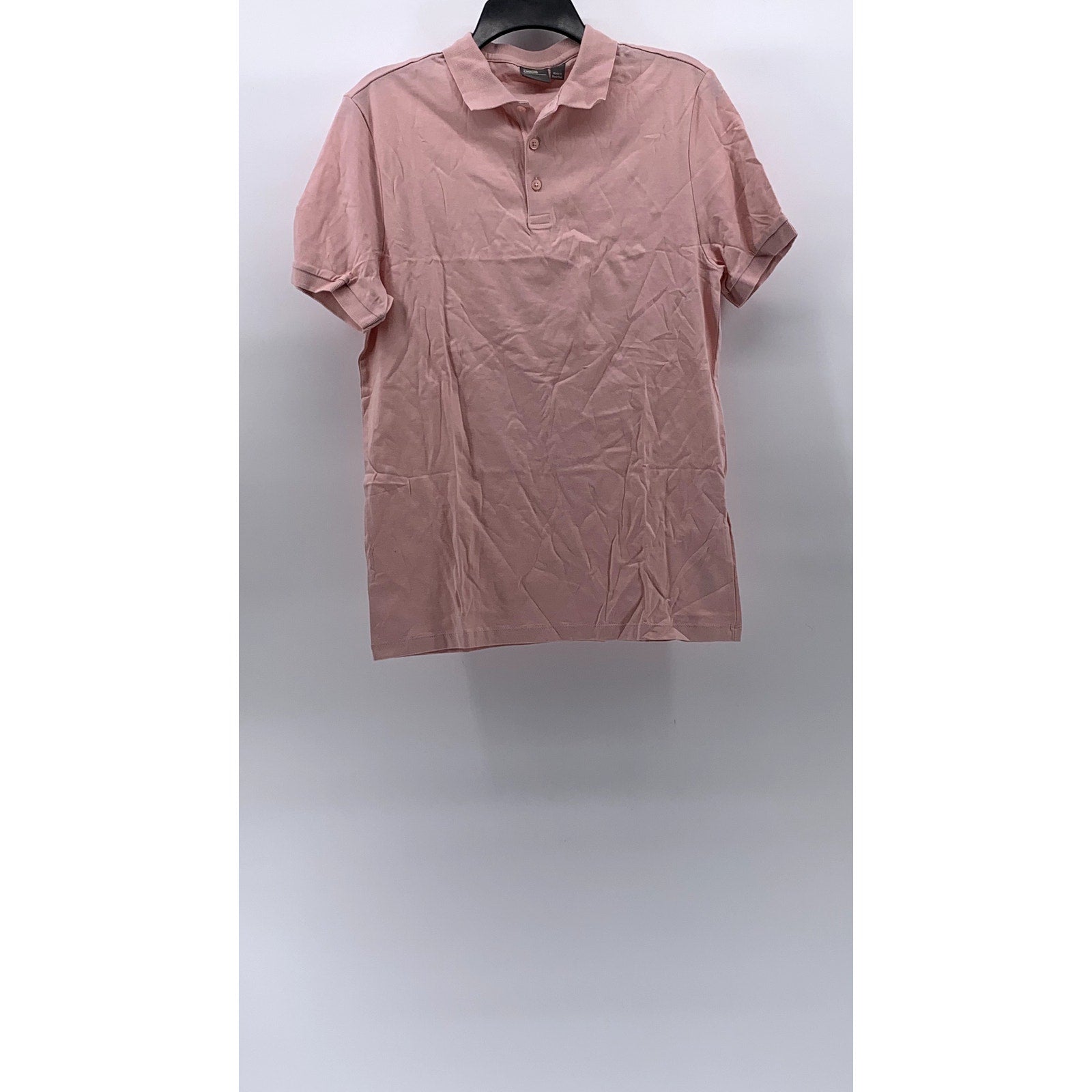 ASOS Men's Light Pink Organic Cotton Short Sleeve Polo Shirt SZ S