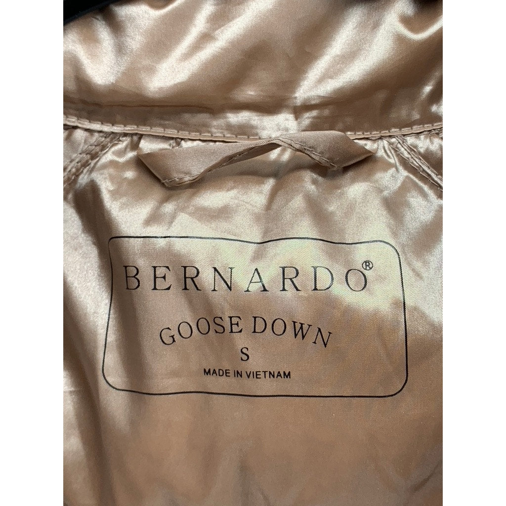 BERNARDO GOOSE DOWN Women's Brown Puffer Zip-Up Jacket SZ S