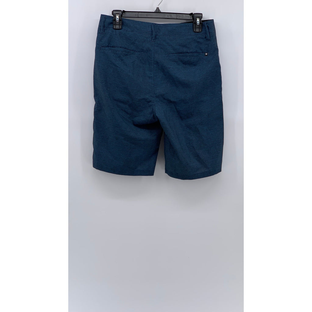 HURLEY Men's Blue Printed Flat Front Stretch Benton Walkshort SZ 29