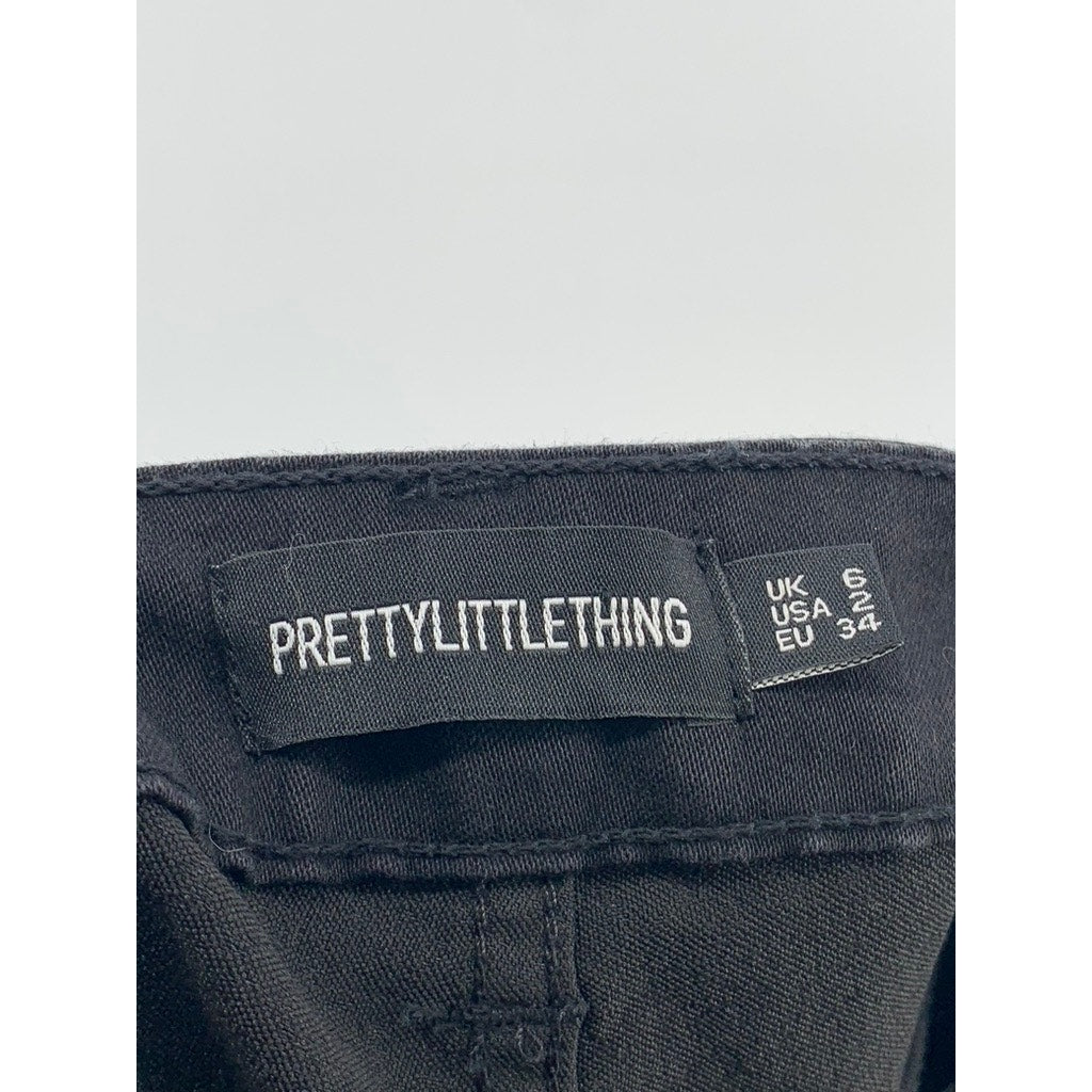 PRETTYLITTLETHING Women's Black Shape Super High Waist Skinny jeans SZ 2