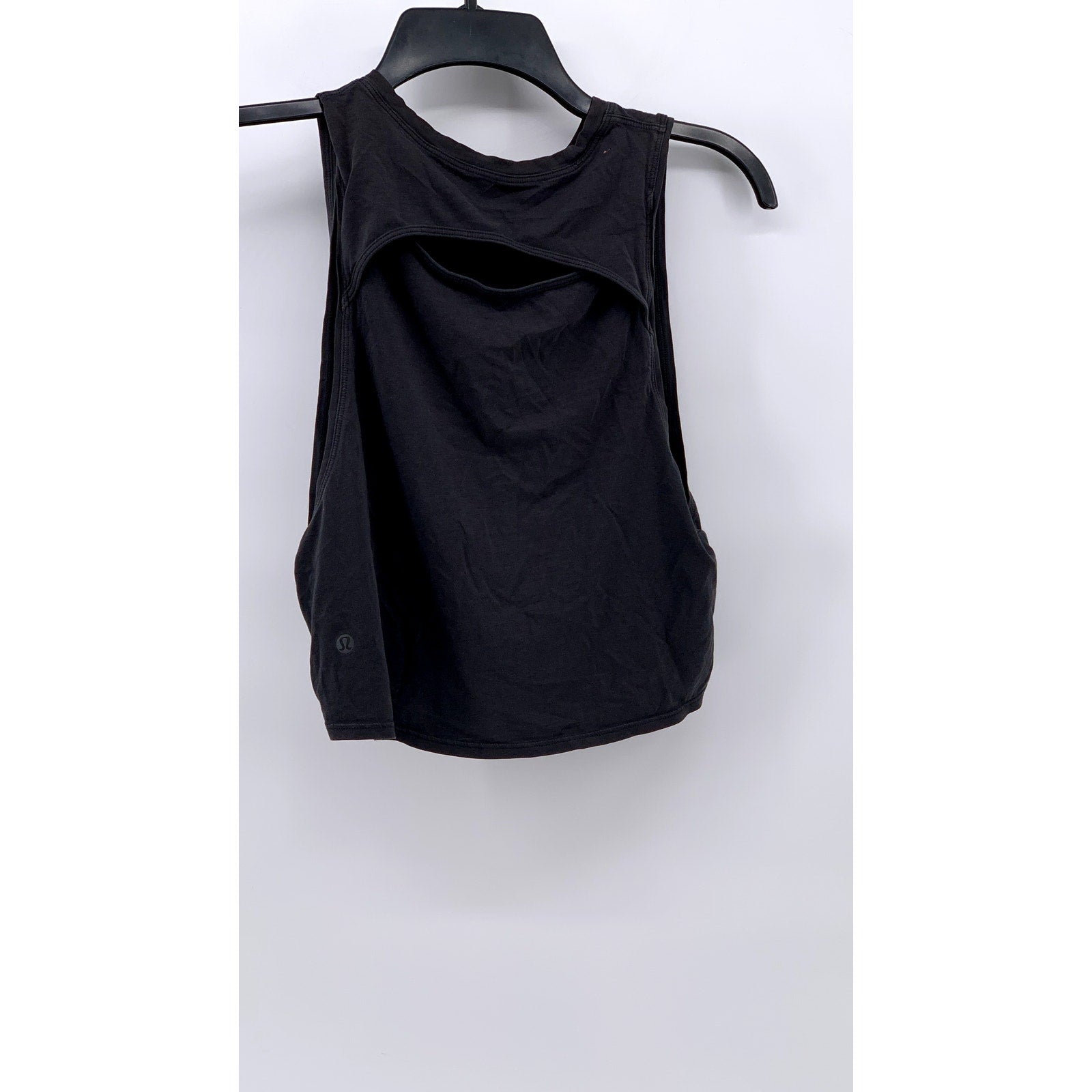LULULEMON Women's Washed Black Sculpt Cropped Tank Top SZ 2