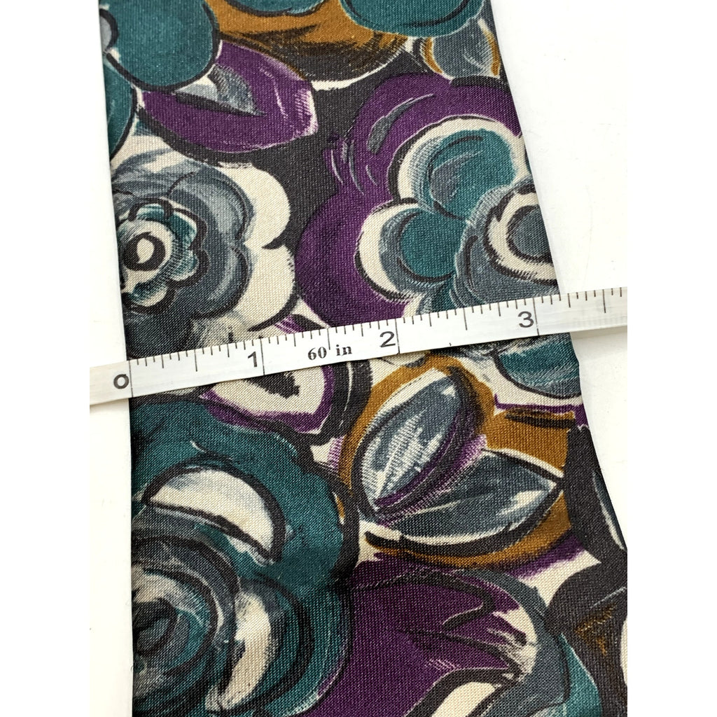 HAGGAR Men's Vintage 90's Floral Paint Abstract USA Tie