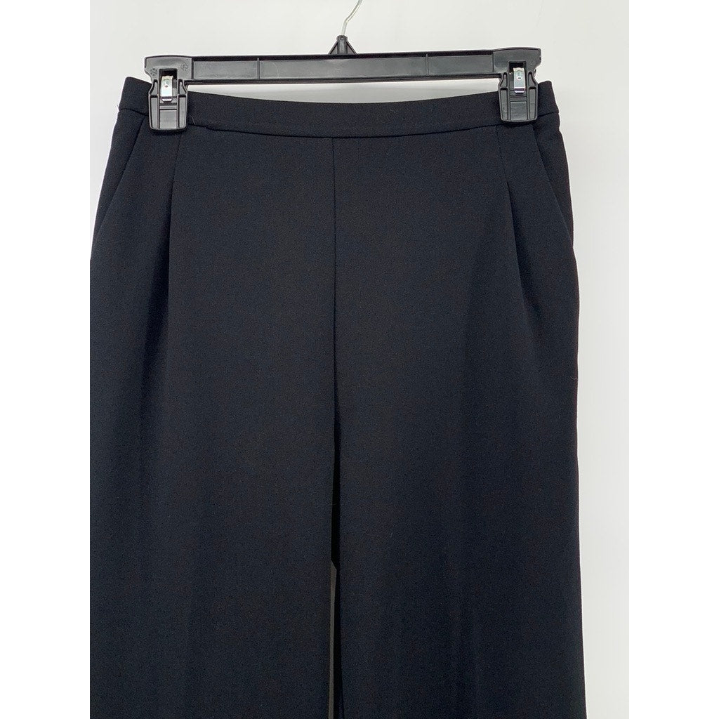 OAK+FORT Women's Black Elastic Waist Wide-Leg Pant SZ XS