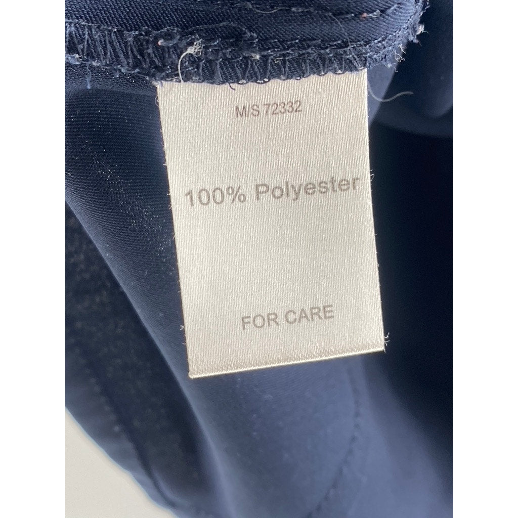 POMELO Women’s Navy Blue Front Knot Short Sleeve Crop Top SZ L