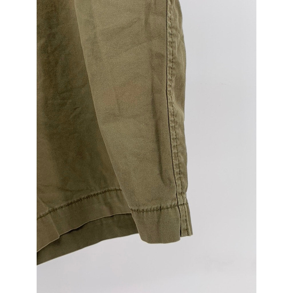 LEVIS Men's Olive Green XX Chino Distressed Relaxed Cotton Shorts SZ 38