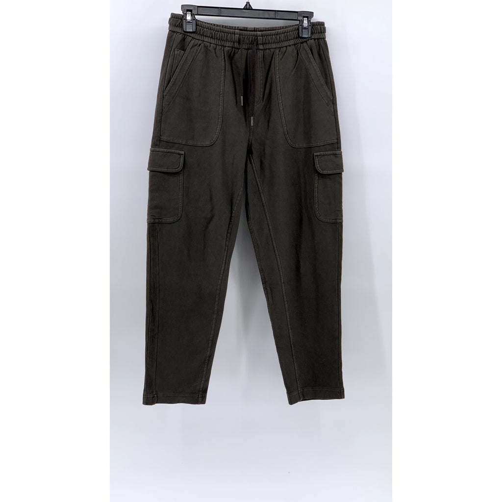 ATHLETA Women's Gray Solid Farallon Cargo Crop Pull-On Pant SZ 2