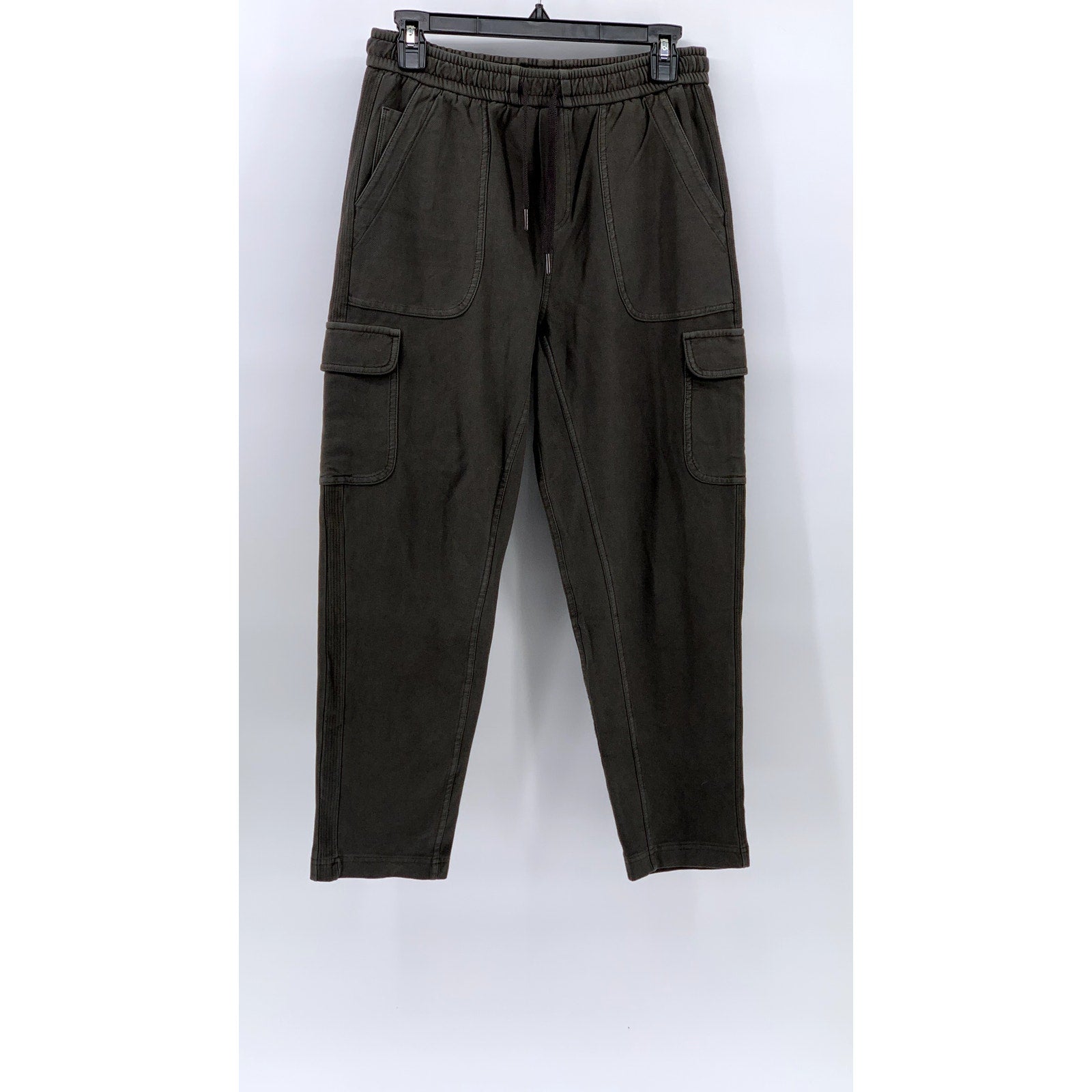 ATHLETA Women's Gray Solid Farallon Cargo Crop Pull-On Pant SZ 2