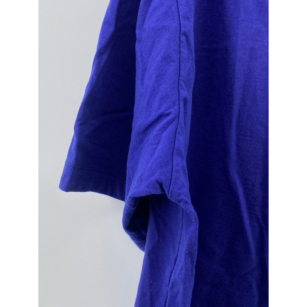 SHOP ICELANDIC Women's Royal Blue Crewneck Short Sleeve Active T-Shirt SZ XL