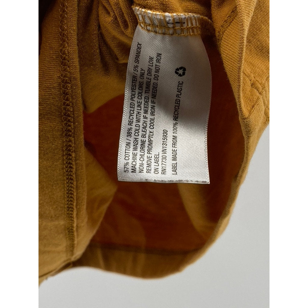 WILD FABLE Women's Gold Yellow Scoop-Neck Spaghetti Strap Cropped Tank Top SZ M