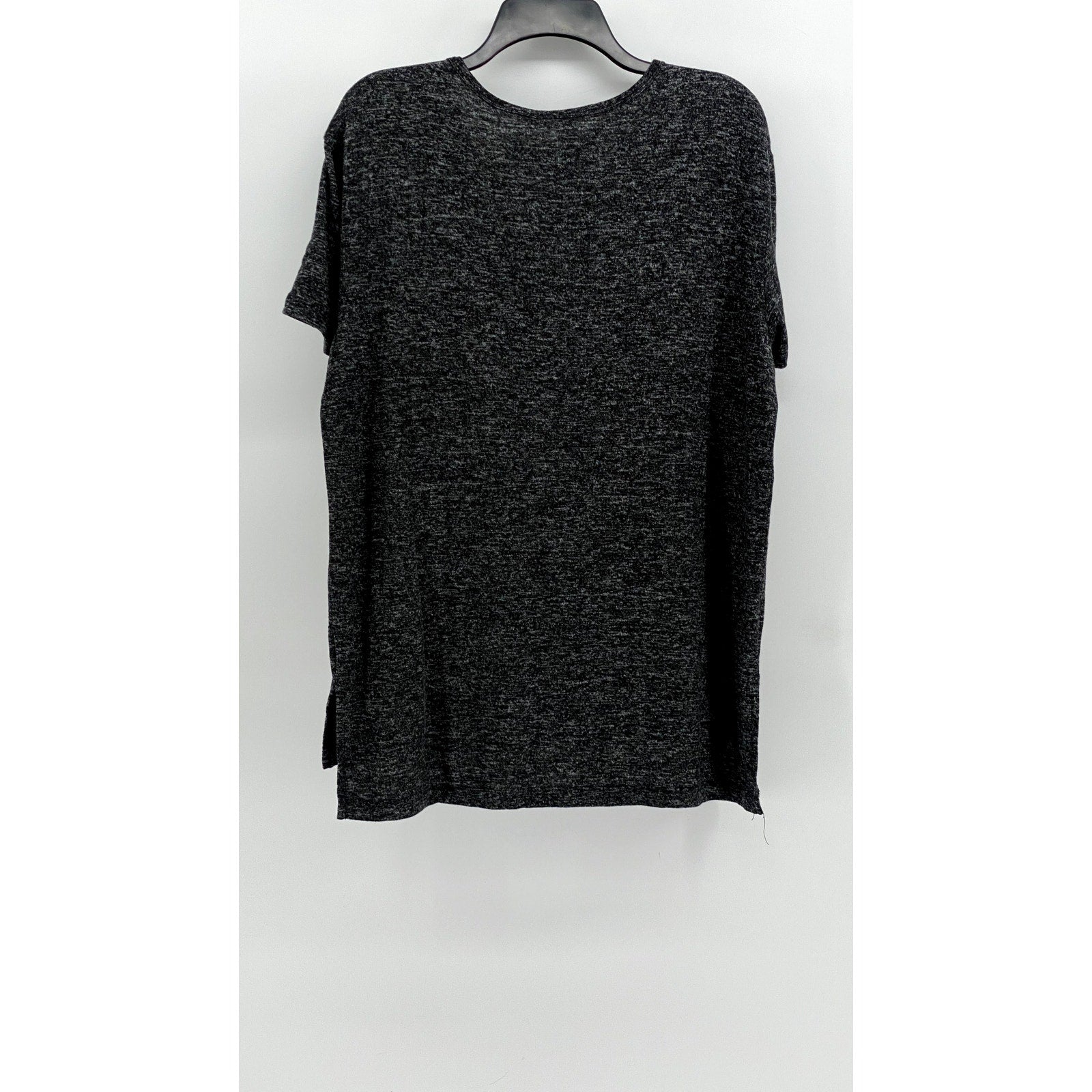 WORKSHOP REPUBLIC CLOTHING Women's Charcoal Heather Short Sleeve Top SZ L