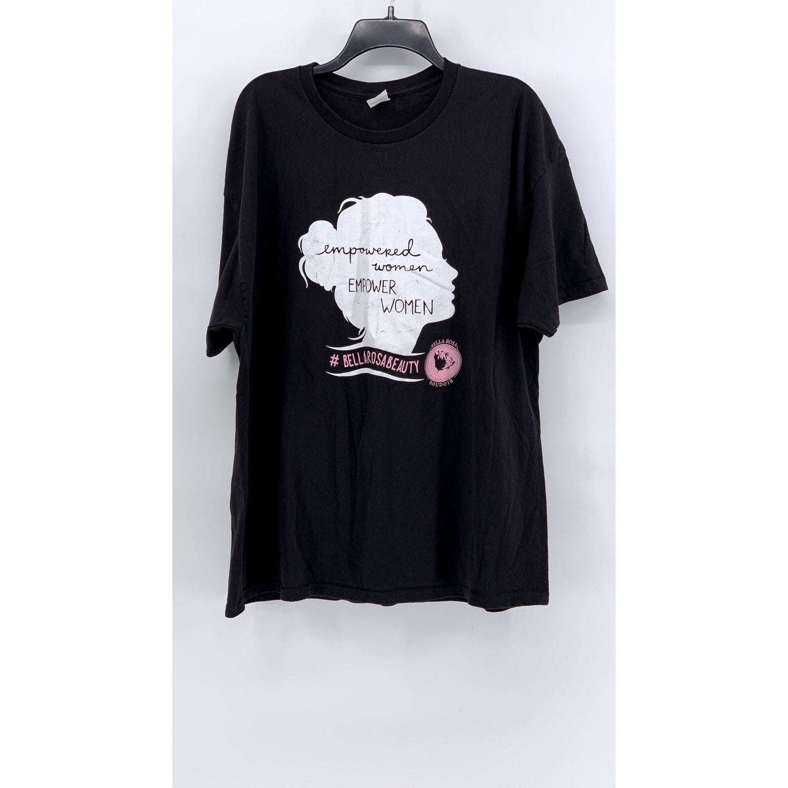 HANES Women's Black Empowered Women Empower Women Graphic T-Shirt SZ 2XL