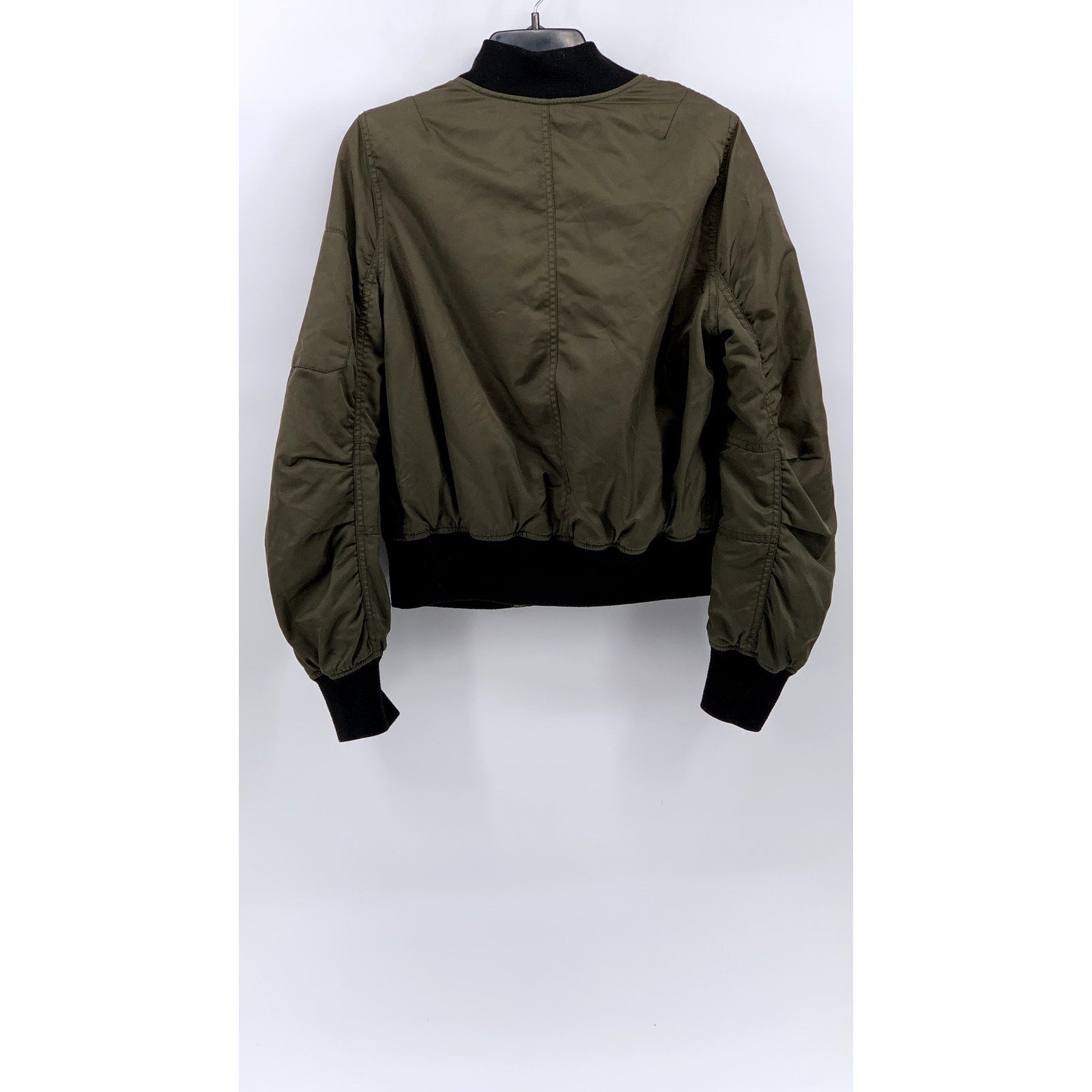 PORTOBELLO Women's Olive Green Zip-Up Bomber Jacket SZ 12(USM)