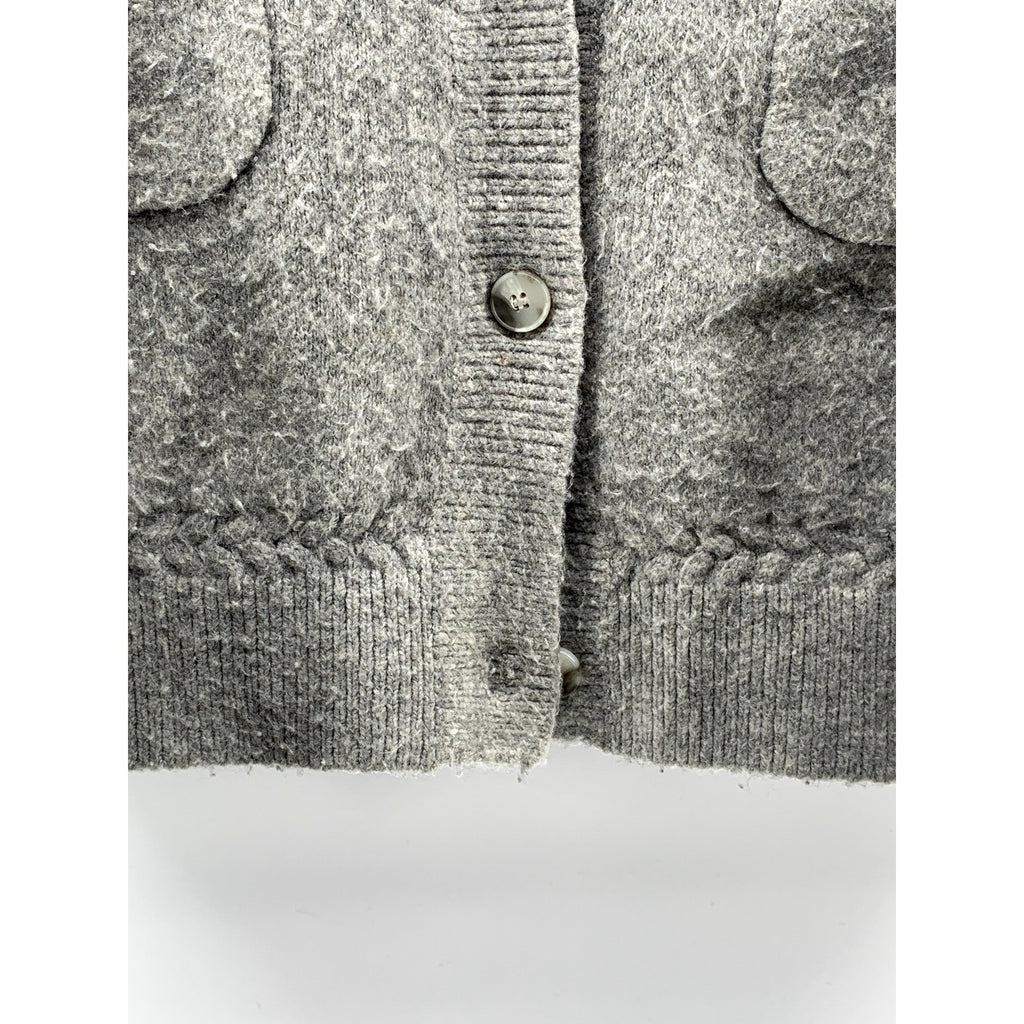 LYLA + LUXE Women's Light Heather Gray Button-Up Long Sleeve Cardigan SZ M