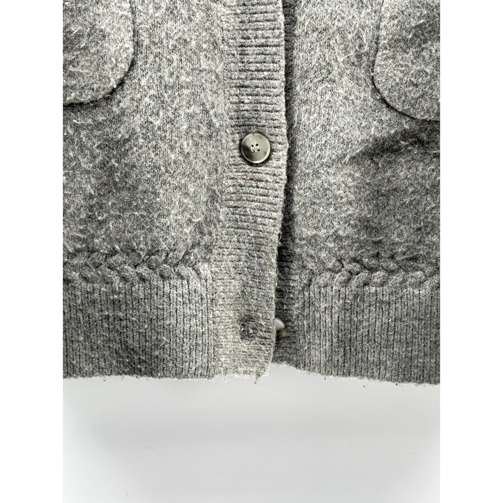 LYLA + LUXE Women's Light Heather Gray Button-Up Long Sleeve Cardigan SZ M
