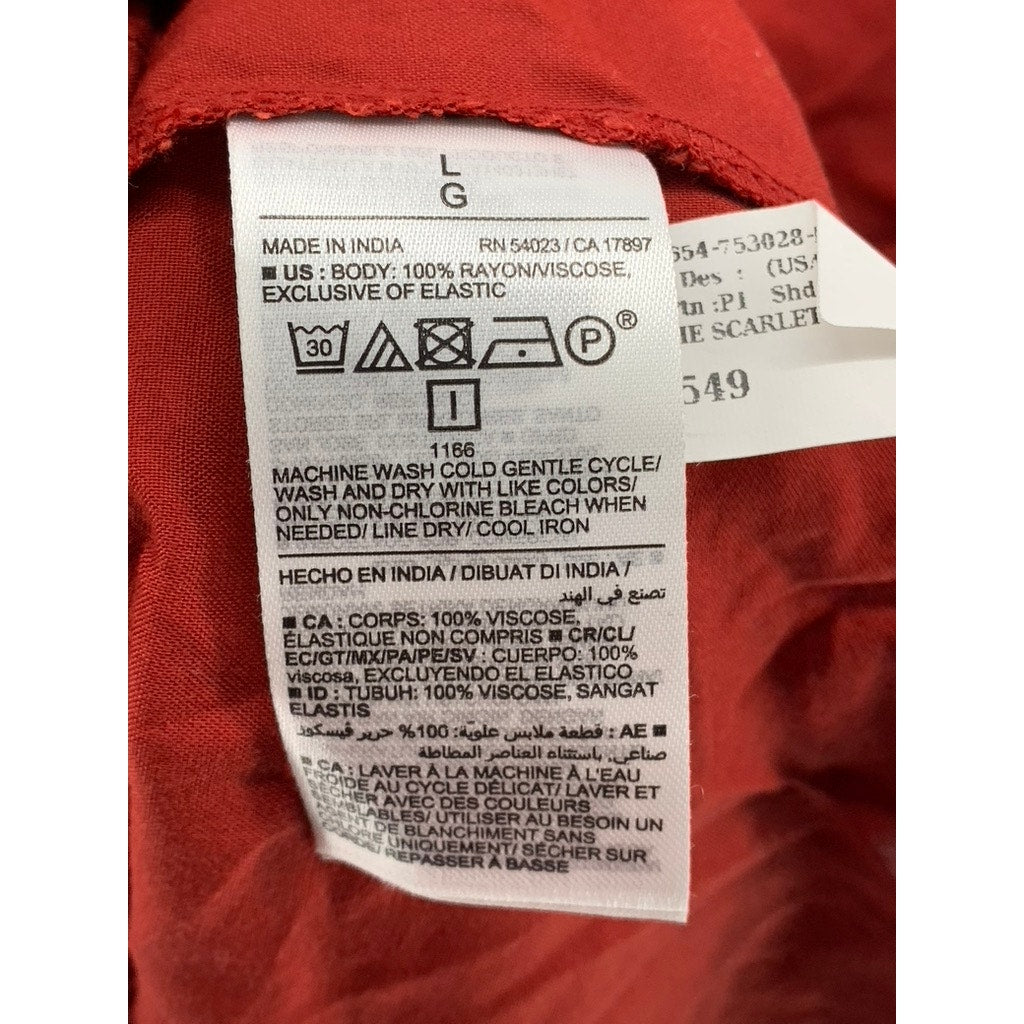 OLD NAVY Women's Flame Scarlet Red Sleeveless Smocked Bodice Tank Mini Dress SZL