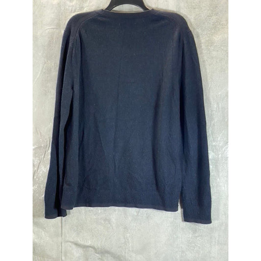 COS Men's Navy Wool Blend Crewneck Regular-Fit Pullover Sweater SZ XL