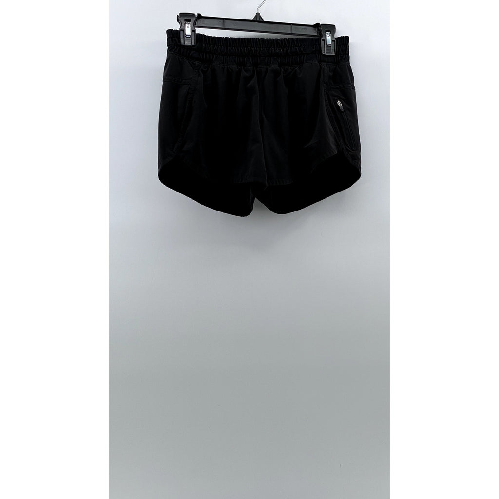 LULULEMON Women's Black Solid Elastic Waist Pull-On Active Shorts SZ 6