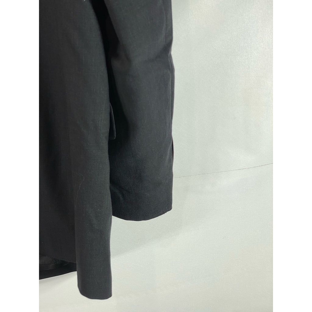 EMANUEL EMANUEL UNGARO Men's Black Solid Two-Button Wool Suit Jacket SZ 48R