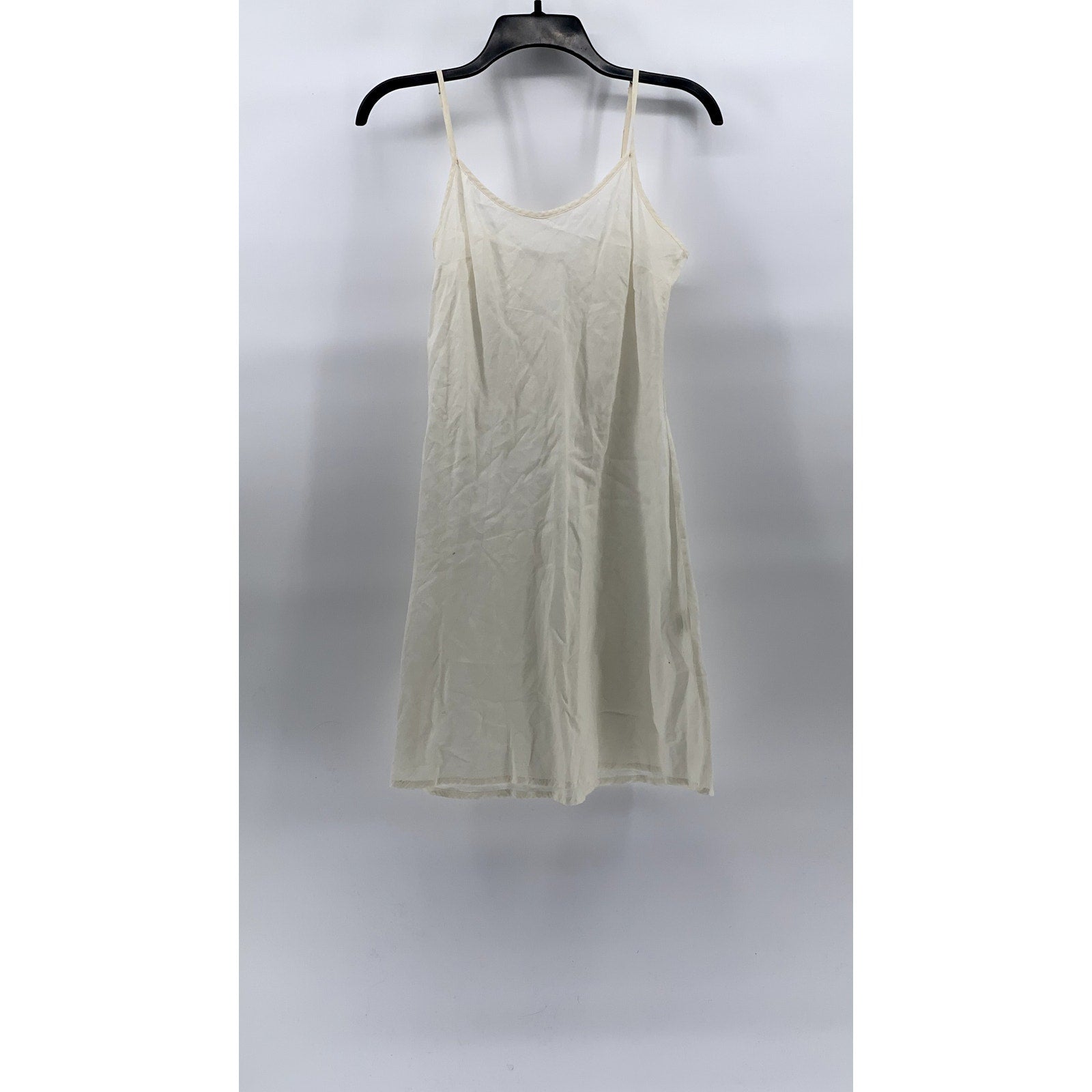 MAJE Women’s Cream Scoop-Neck Adjustable Spaghetti Strap Mini Slip Dress SZ 2
