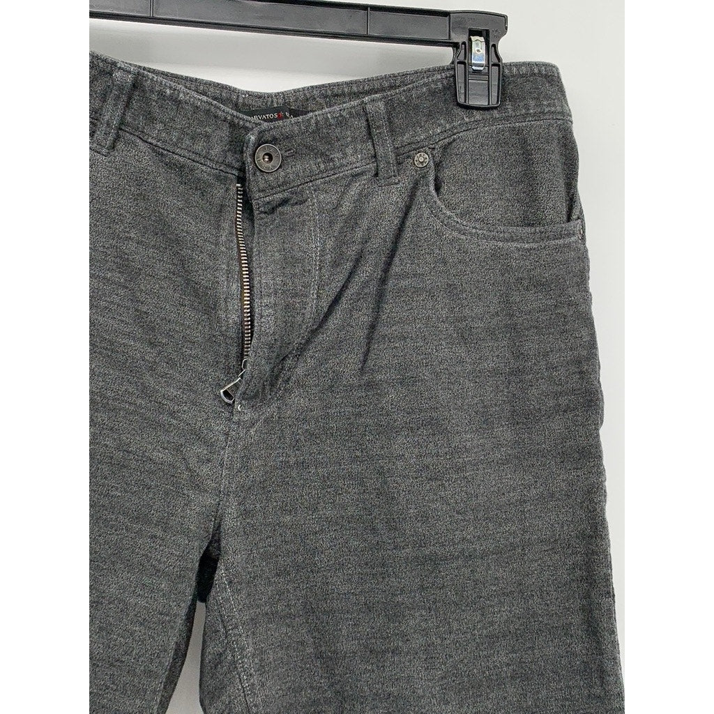 JOHN VARVATOS STAR USA Men's Washed Black Denim Straight Fit Cut-Off Shorts SZ M