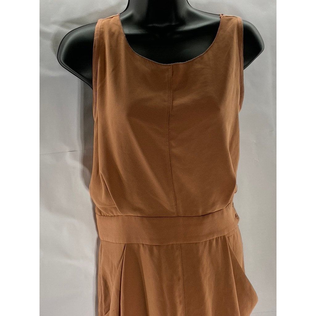 WILFRED Women's Rust Scoop-Neck Back-V Sleeveless Mini Dress SZ 8