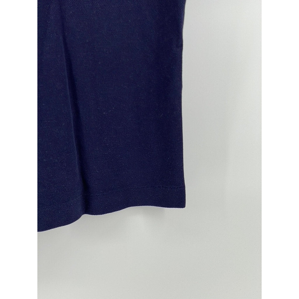 LACOSTE Men's Navy Classic-Fit Short Sleeve Polo Shirt SZ S