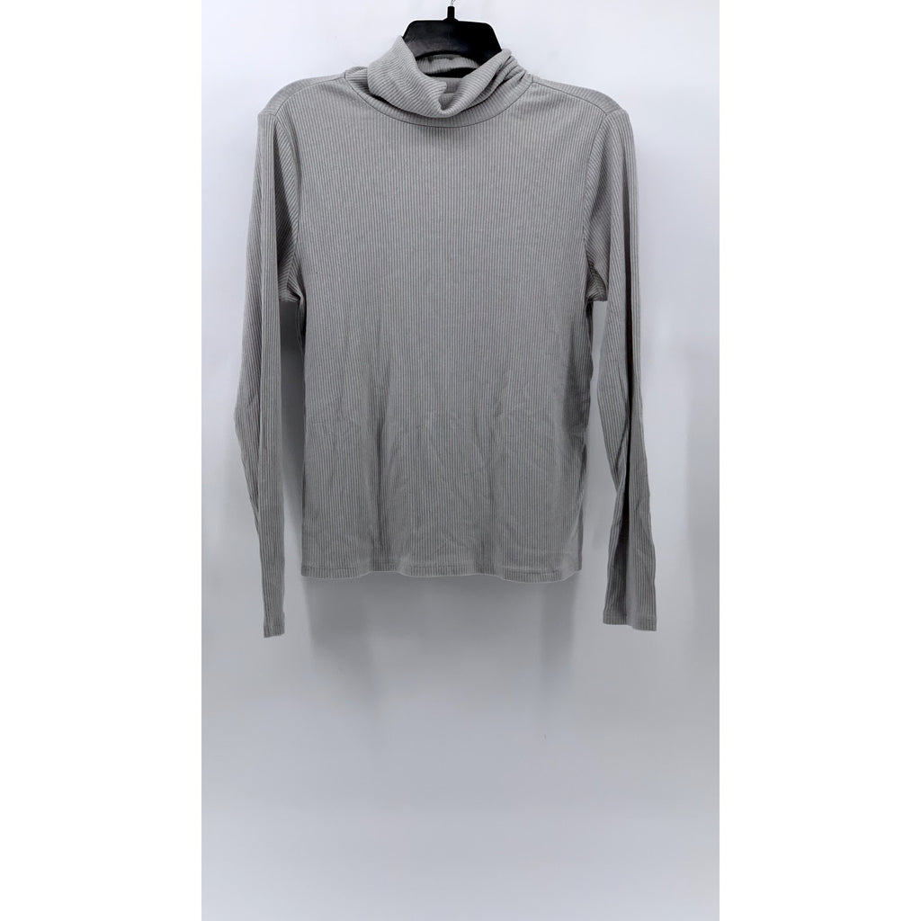 OLD NAVY Women's Gray Ribbed Long-Sleeve Turtleneck Top SZ L