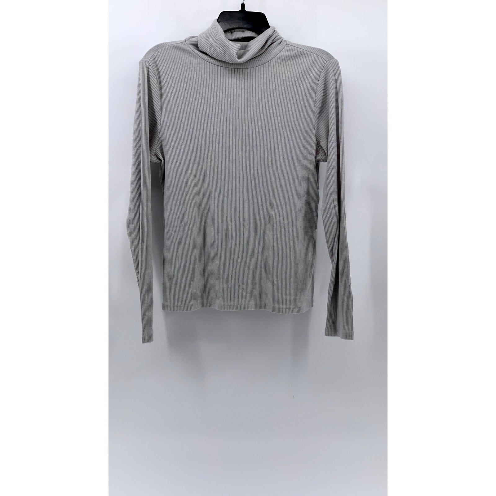 OLD NAVY Women's Gray Ribbed Long-Sleeve Turtleneck Top SZ L