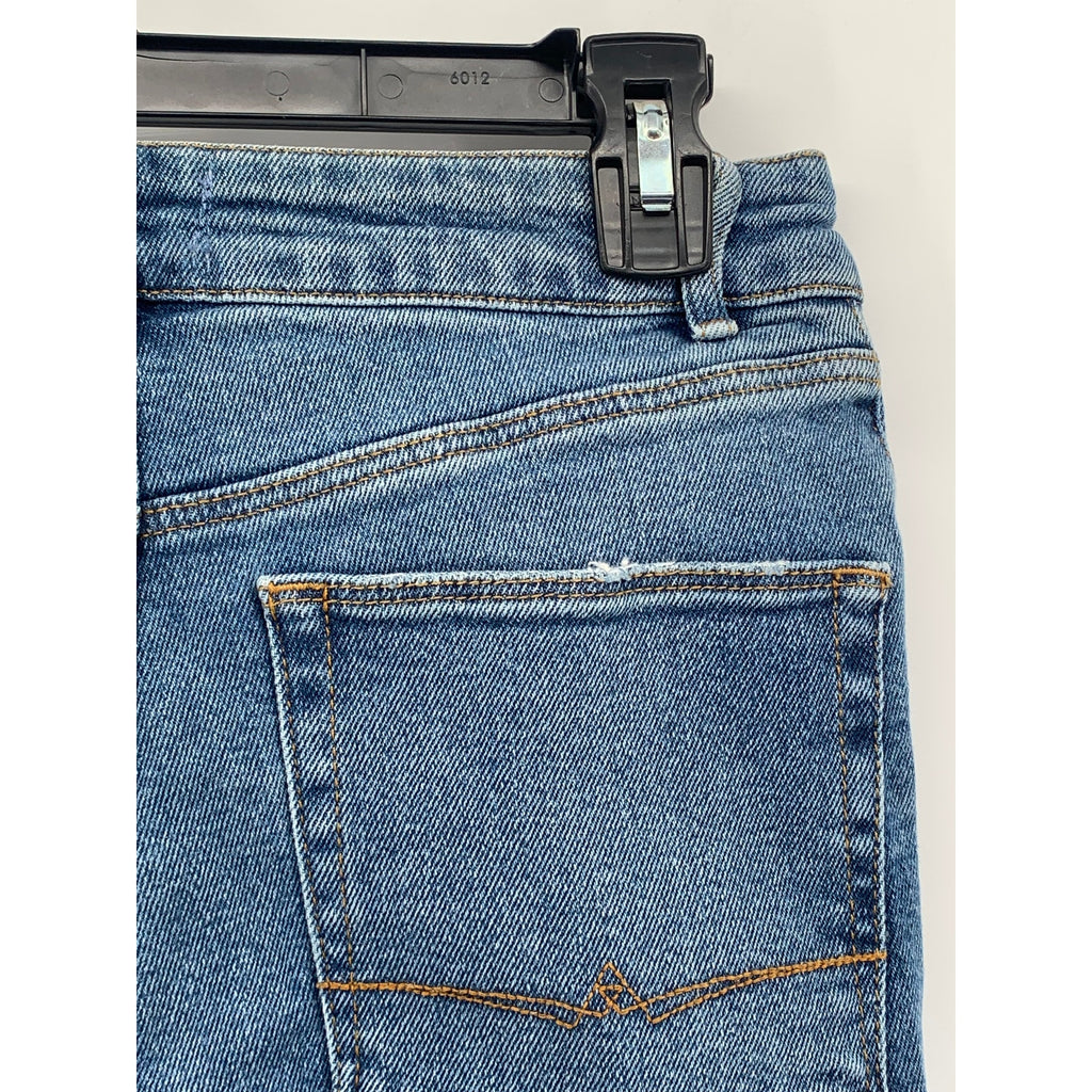 ASOS DESIGN Men's Dark Blue Distressed Frayed Hem Skinny Jeans SZ 28X30