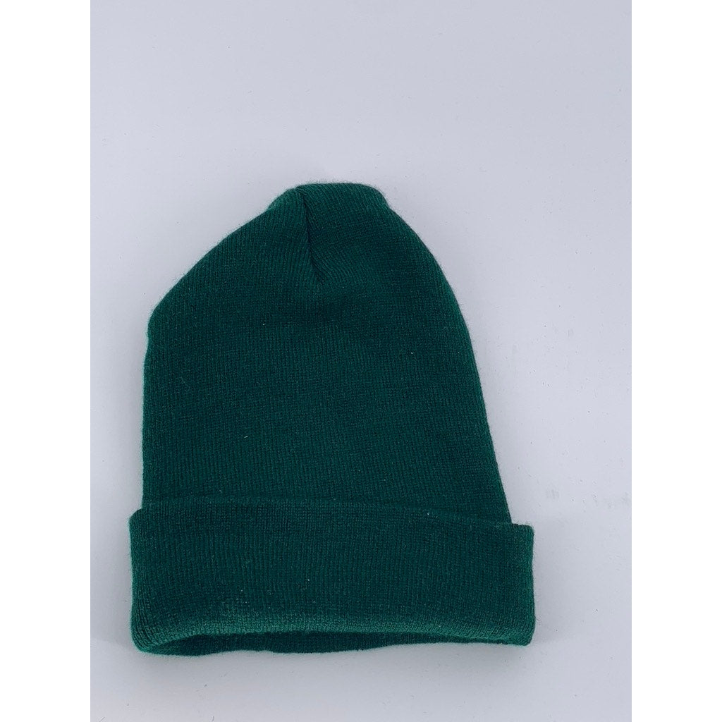 PORT AND COMPANY Men's Dark Green Knit Logo Streetwear Skater Beanie SZ OS