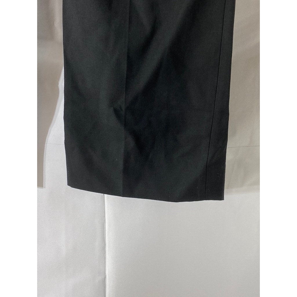 J.CREW Women's Petite Black Wool Preston Super 120's Wide-Leg Dress Pant SZ 0P