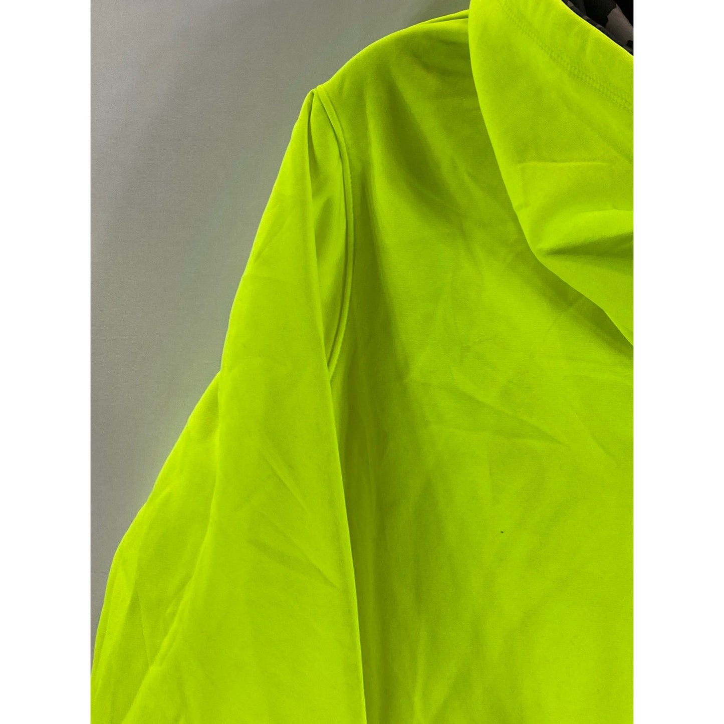 UNDER ARMOUR Women's Neon Lime Green UA Storm Semi-Fitted Pullover Hoodie SZ M