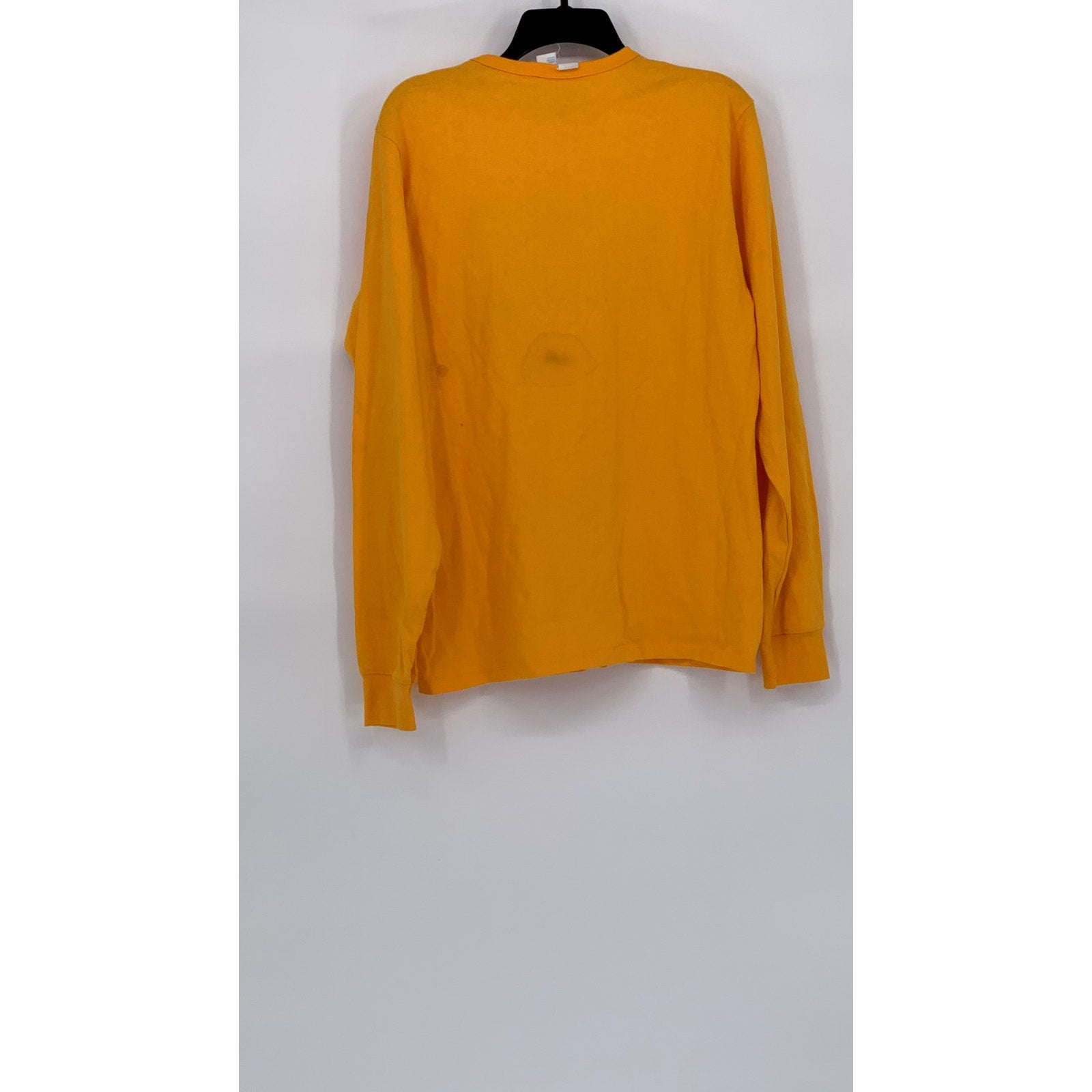 CHAMPION Men's Orange-Black Graphic Crewneck Long Sleeve T-Shirt SZ M