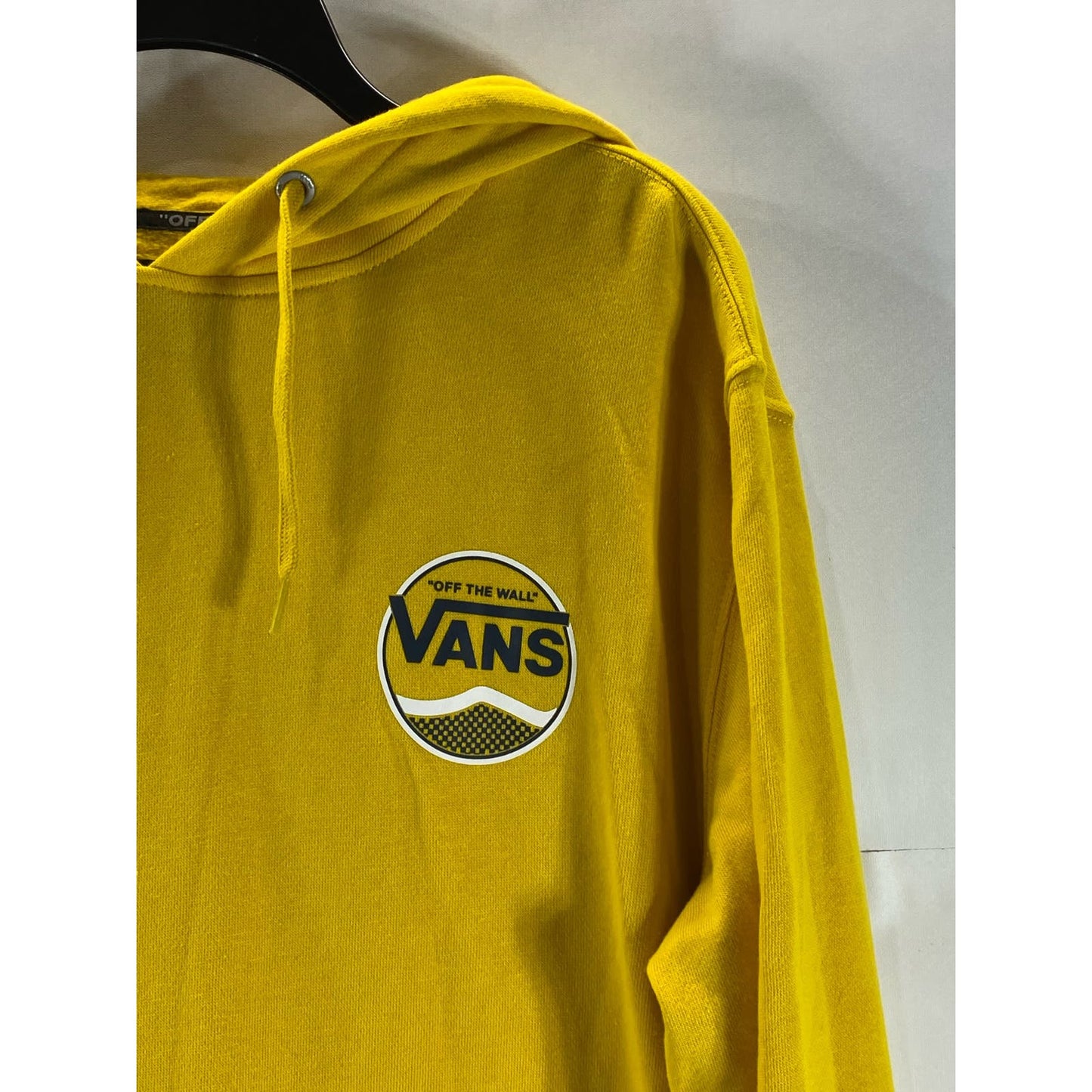 VANS Men's Yellow Cotton Off The Wall Graphic Pullover Hoodie SZ M