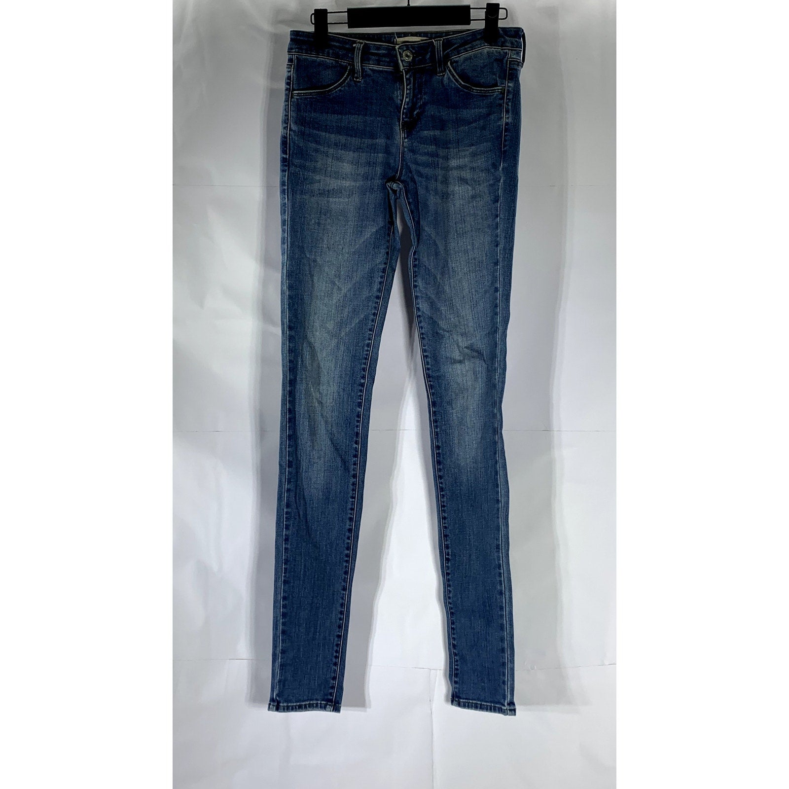 UNIQLO Women's Dark Blue Skinny Denim Straight-Leg Regular-Fit Jean SZ 24X33
