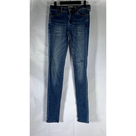 UNIQLO Women's Dark Blue Skinny Denim Straight-Leg Regular-Fit Jean SZ 24X33
