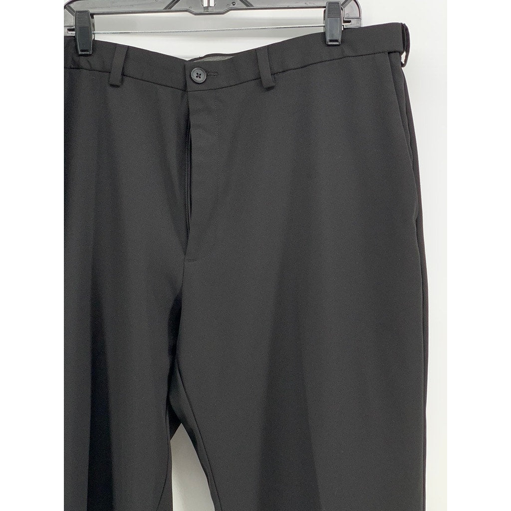 HAGGAR Men's Black Cool18 Pro Classic-Fit Straight-Leg Pant SZ 40X31