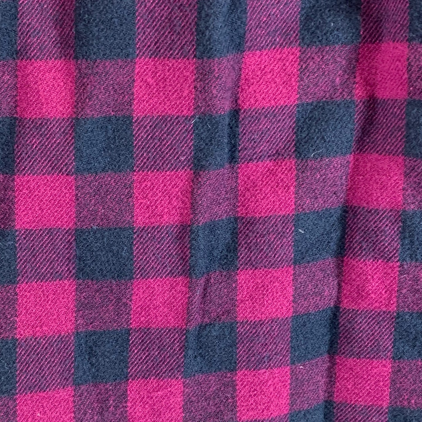 BANANA REPUBLIC Women's Wine/Navy Plaid Boyfriend-Fit Heavy Flannel Shirt SZ L