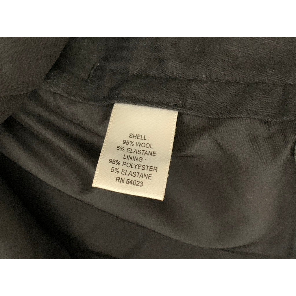 BANANA REPUBLIC Women's Black The Logan Fit Stretch Wool-Blend Pants SZ 4L