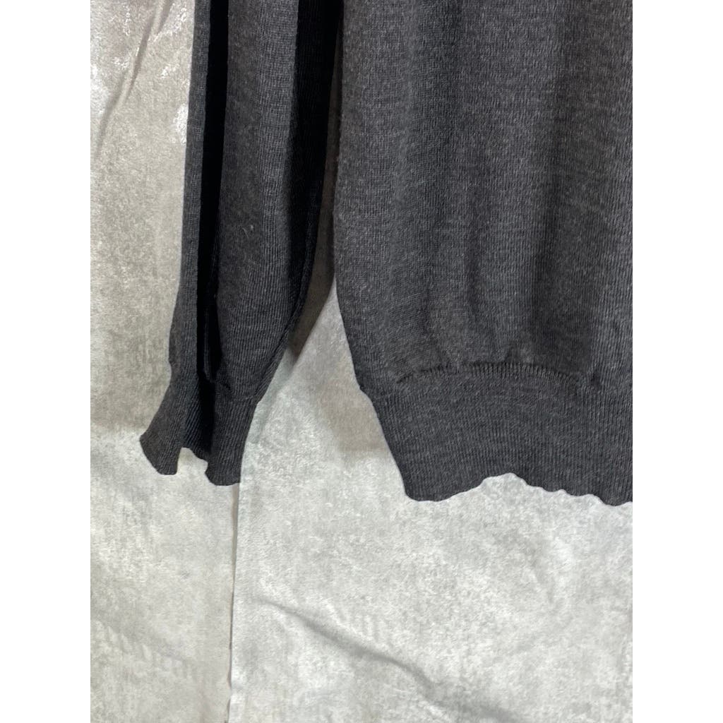 GIORGIOLINI Men's Charcoal Wool V-Neck Pullover Sweater SZ XL