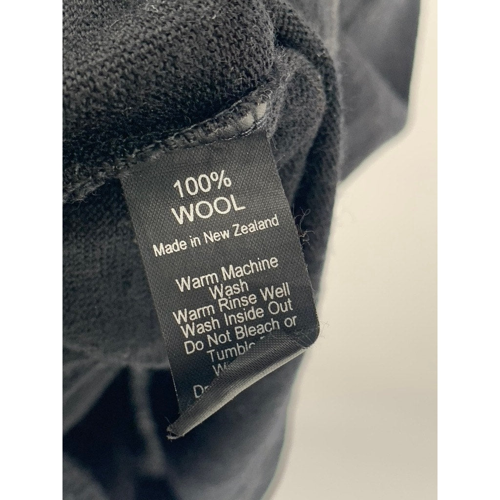 MKM ORIGINALS Men's Black Solid Knit Wool Scoop-Neck Casual Tank SZ S