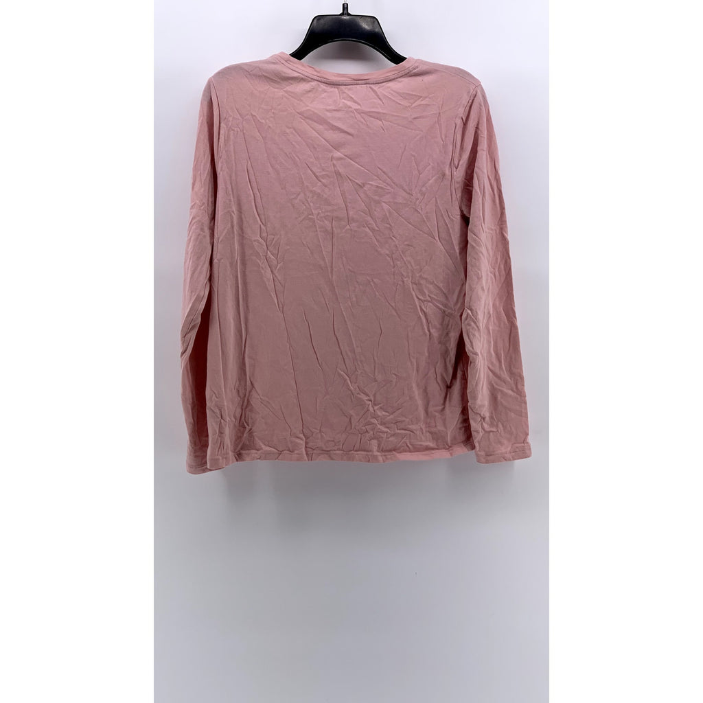 TIME & TRU Women's Light Pink Casual Crewneck Long Sleeve Top SZ L
