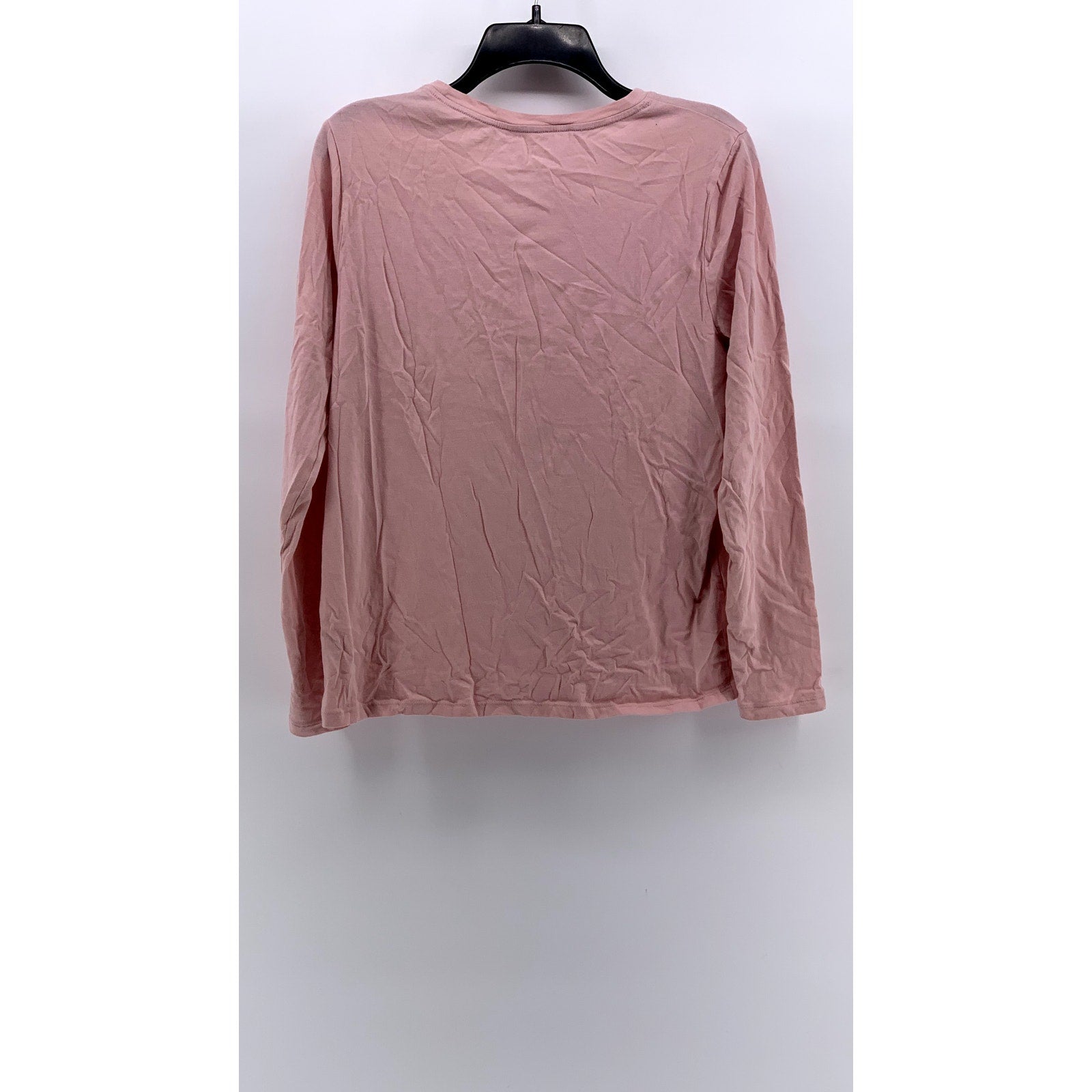 TIME & TRU Women's Light Pink Casual Crewneck Long Sleeve Top SZ L