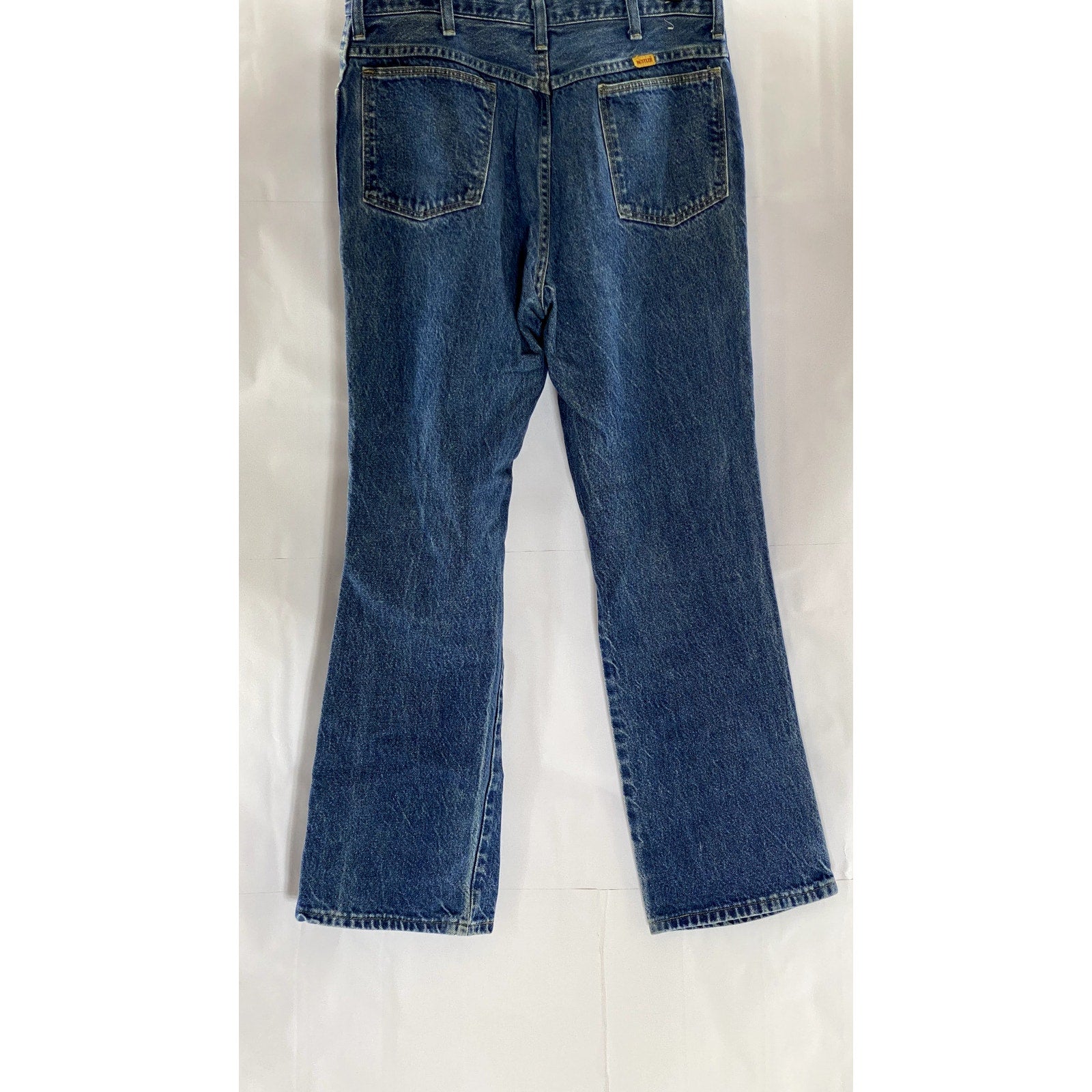 RUSTLER Men's Vintage Blue Denim Four-Pocket Bootcut Jeans SZ 31X32
