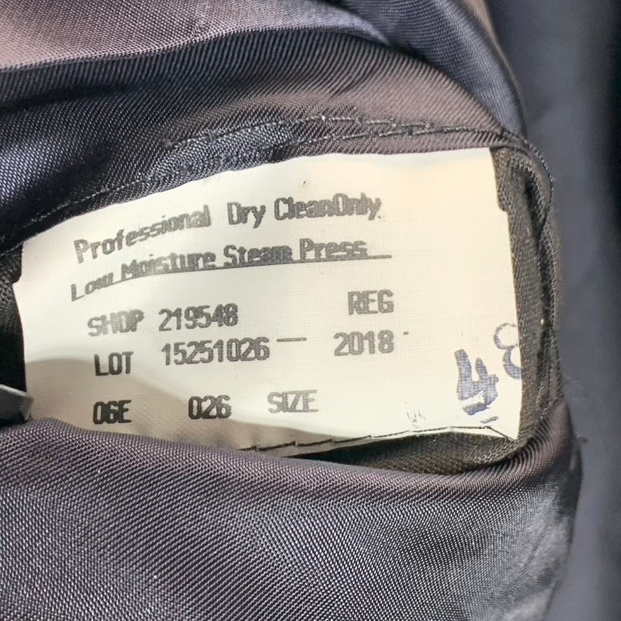 BROOKS BROTHERS Men's Black Wool Herringbone Two-Button Blazer SZ 48R