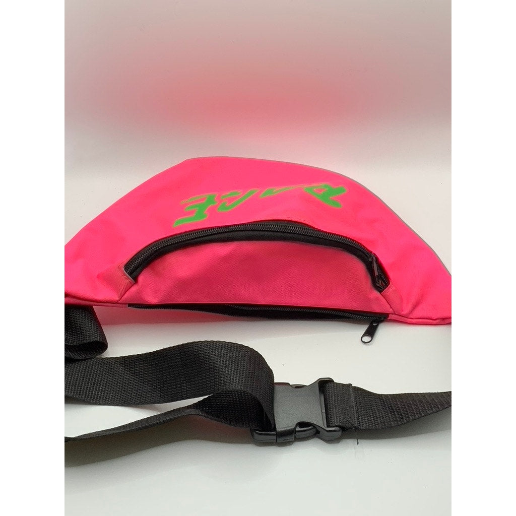 FUNNY GUY MUGS Unisex Neon Pink/Green R.A.G.E. Double Pocket Fanny Pack