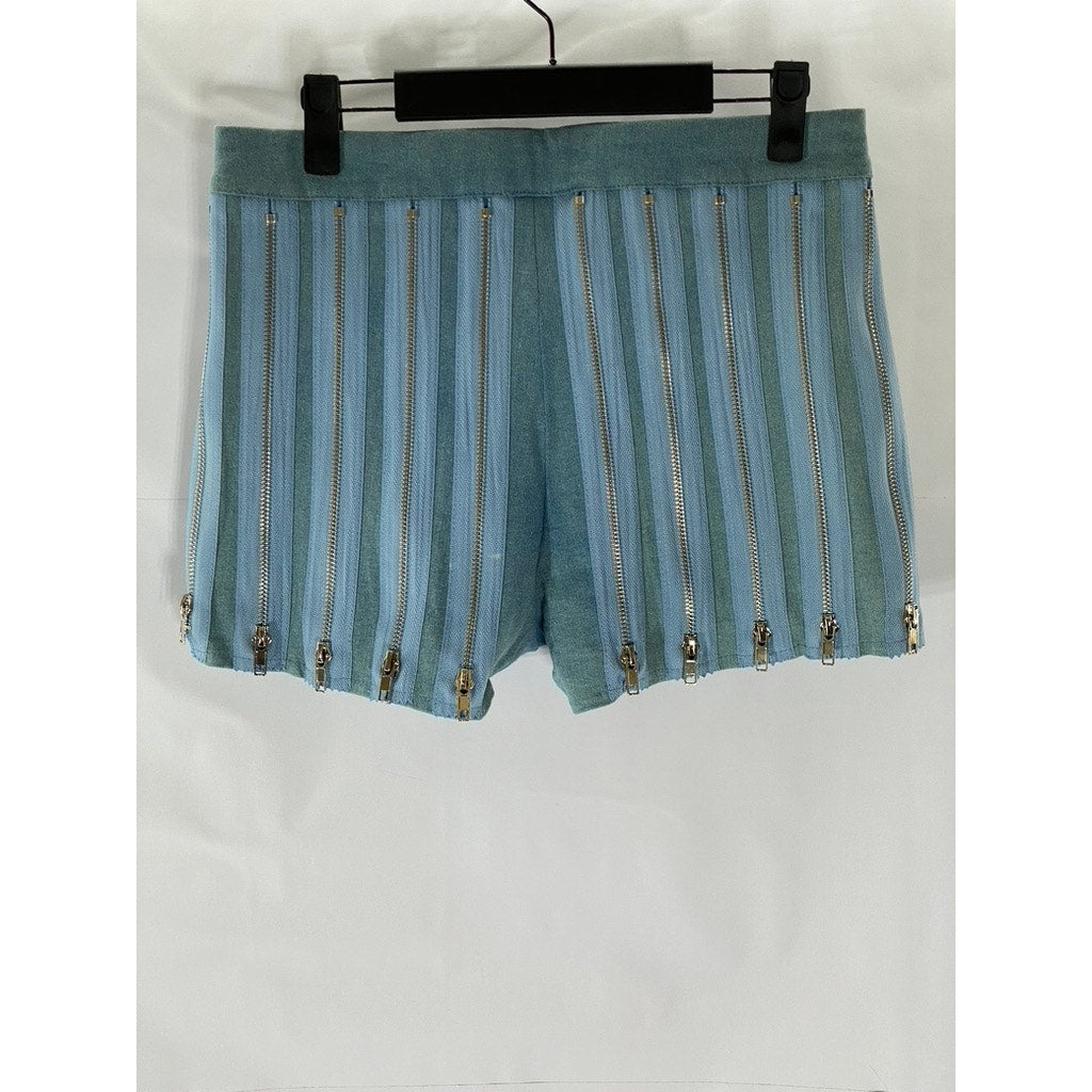 HOT & DELICIOUS Women's Denim Zip Me Up Please Shorts SZ M