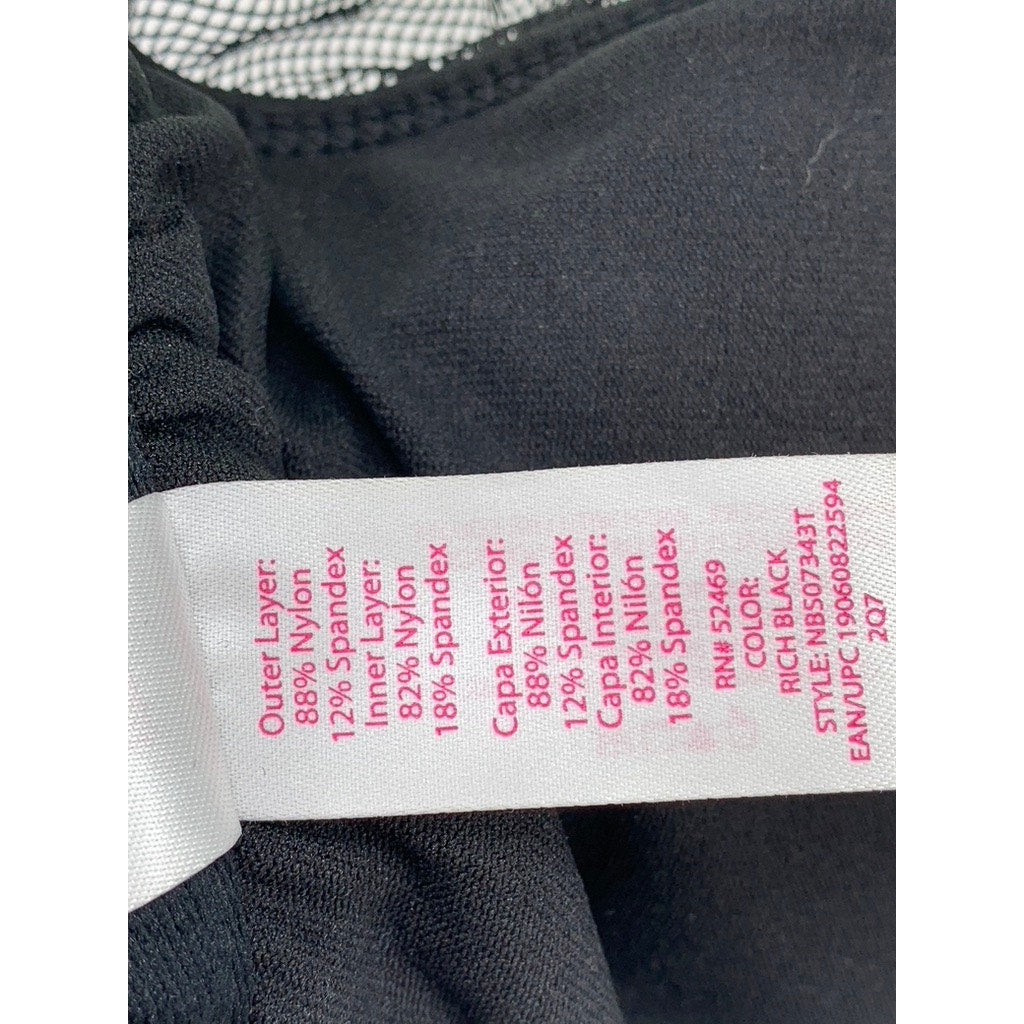NO BOUNDARIES Womens Swim Top With Mesh SZ M