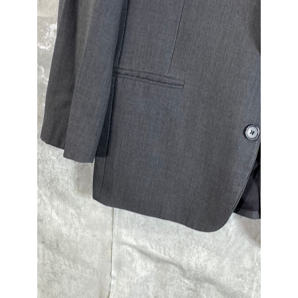 NINO CERRUTI PARIS Men's Gray Vintage Wool Regular-Fit Two-Button Blazer SZ 42R