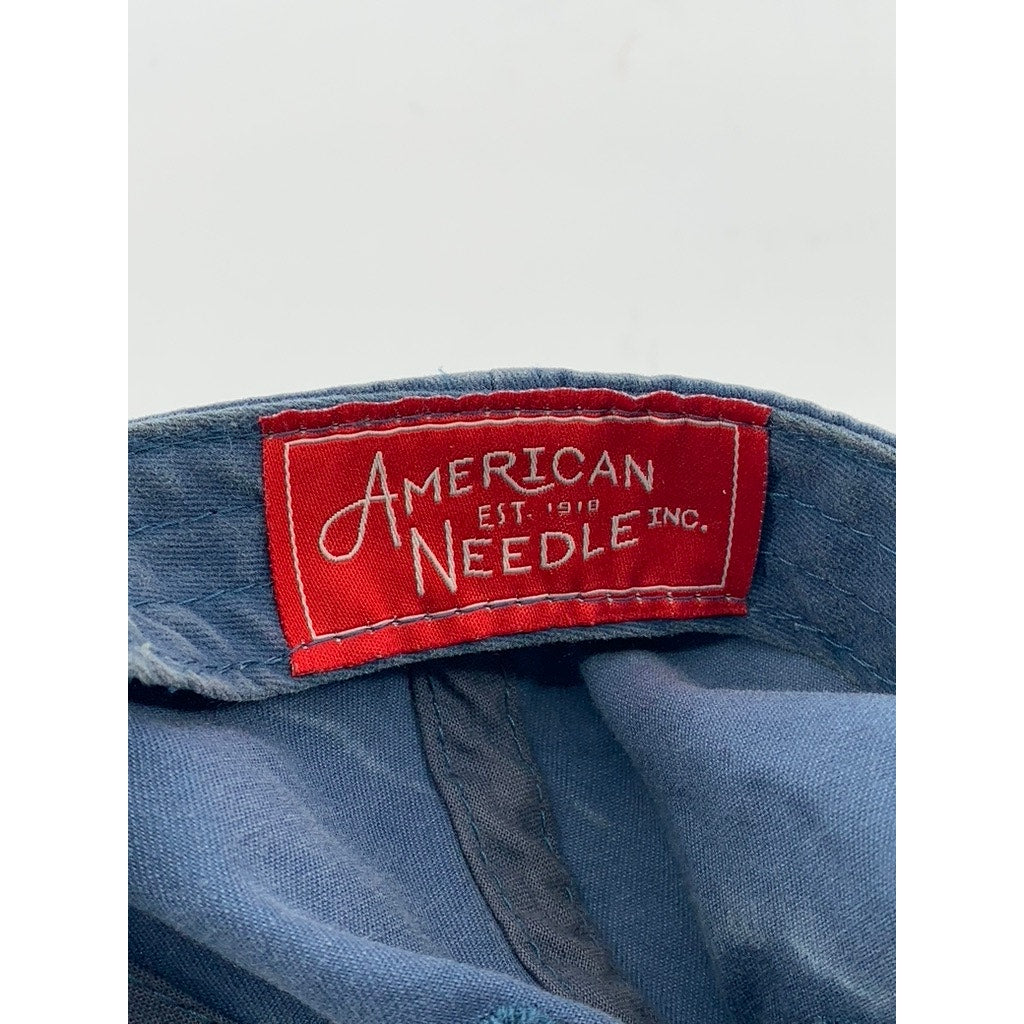 AMERICAN NEEDLE INC. Unisex Adult Blue Denim Sea Of Crises Adjustable Hat SZ OS